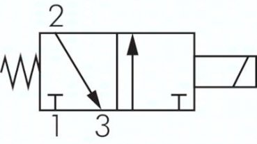 3/2-Wege Magnetventil, M 5, geschlossen (NC), 12 V=