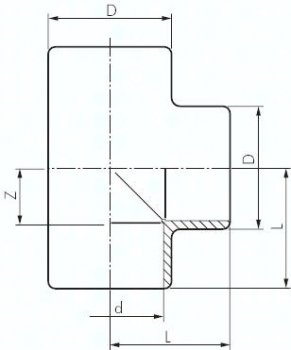 Klebemuffen-T-Stück, PVC-U, 110mm