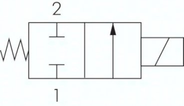 2/2-Wege Messing-Magnetventil G 1-1/4", 12 V= bar, Eco