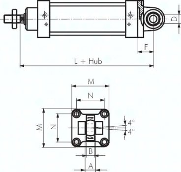 ISO15552-Laschenschwenkbefestigung (sphär) 80mm 1.4401