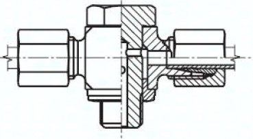T-Schwenkverschraubung M 16x1,5-10 S (M18x1,5), Stahl verzinkt