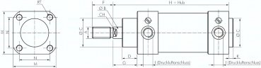 ISO 15552-Zylinder, Kolben 40mm, Hub 200mm, ECO