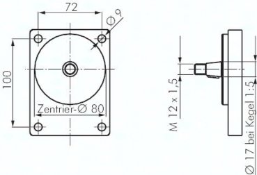 Bosch-Zahnradpumpe 14,0 ccm, Boschflansch, rechtsdrehend