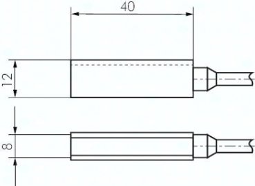 Zylinderschalter 10 - 30 V DC, 3 mtr., 3 x 0,25 mm²