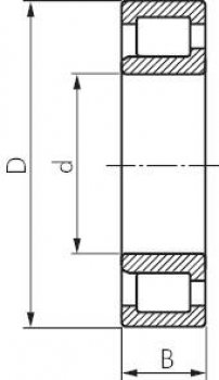 Zylinderrollenlager, DIN 5412, 45x85x19mm, Bauform NJ