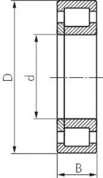 Zylinderrollenlager, DIN 5412, 45x85x19mm, Bauform NUP