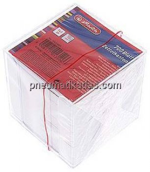 HERLITZ transparente Zettelbox, 9 x 9 cm, 700 Blatt