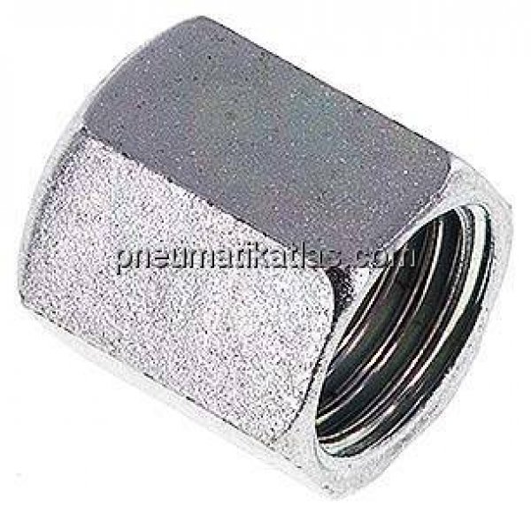 Überwurfmutter DN4, M 12 x 1,5, Bohrung 7,5mm, Stahl verzinkt