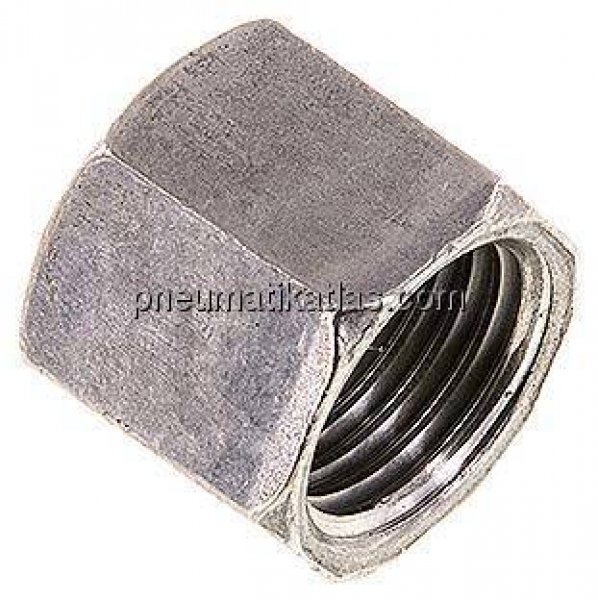 Überwurfmutter DN6, M 14 x 1,5, Bohrung 10,0mm, 1.4301