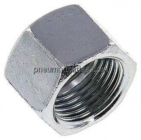 Überwurfmutter DN10, M 18 x 1,5, Bohrung 13,5mm, Stahl verzinkt