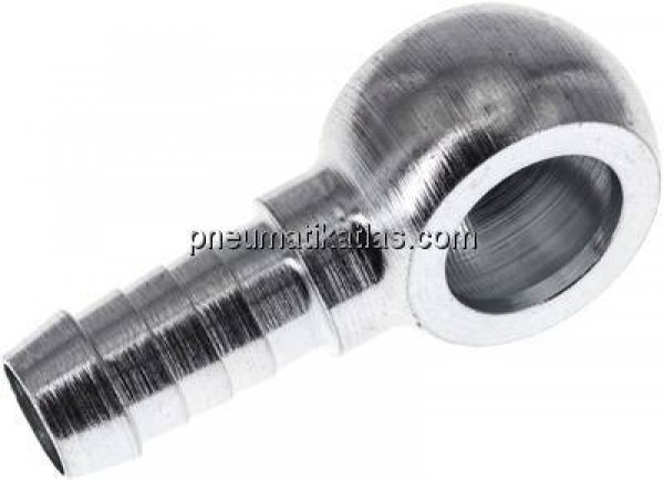 Schlauchnippel 16mm Ring, 11 - 12mm, Stahl verzinkt