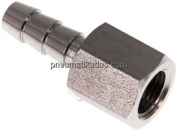 Aufschraub-Schlauchtülle G 1/8"-6 (1/4")mm, 1.4571