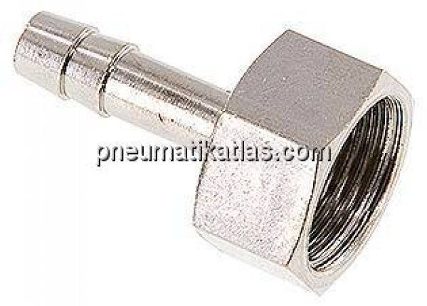 Aufschraub-Schlauchtülle G 3/8"-6 (1/4")mm, Messing vernickelt