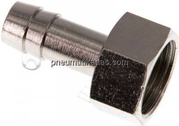 Aufschraub-Schlauchtülle G 3/8"-9 (3/8")mm, Messing vernickelt