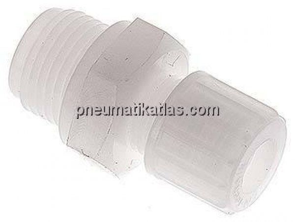 Gerade Verschraubung G 1/2"-10x8mm, PVDF