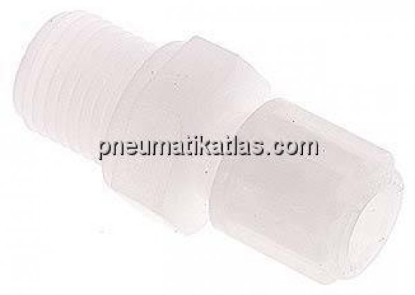 Gerade Verschraubung G 1/4"-6x4mm, PVDF