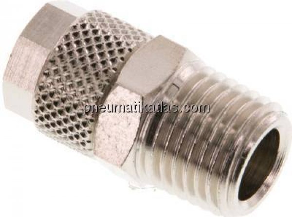 Gerade Verschraubung R 1/4"-8x6mm, Messing vernickelt