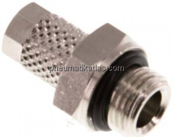 Gerade Verschraubung G 1/8"-5x3mm, Messing vernickelt