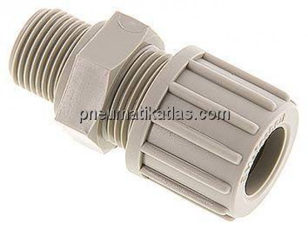 Gerade Verschraubung G 3/8"-14x12mm, Polypropylen