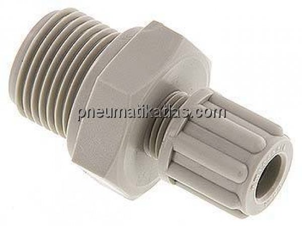 Gerade Verschraubung G 3/8"-6x4mm, Polypropylen