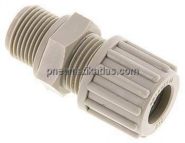 Gerade Verschraubung G 3/8"-12x9mm, Polypropylen