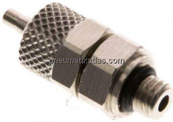 Gerade Verschraubung M 5-4x2mm, Messing vernickelt