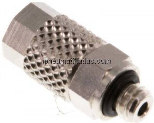 Gerade Verschraubung M 5-4,3x3mm, Messing vernickelt