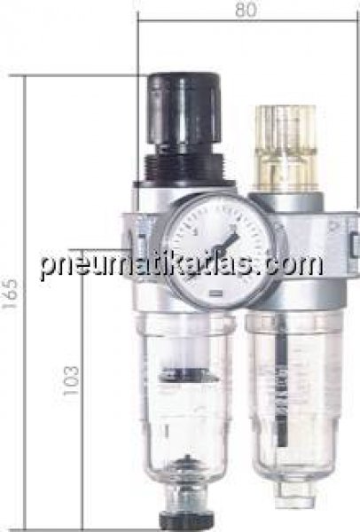 MULTIFIX Wartungseinheit (0), 2-tlg., G 1/8", 0,5 - 10 bar