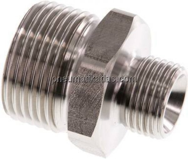 Doppelnippel G 1"-G 1/2", 1.4571