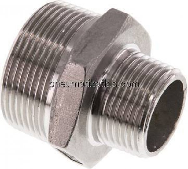 Doppelnippel R 1-1/2"-R 1", 1.4408