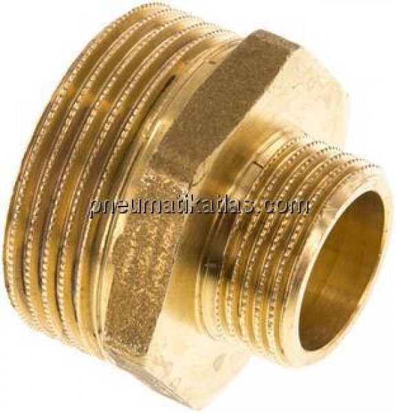 Doppelnippel G 1-1/4"-G 3/4", Messing/Rotguss