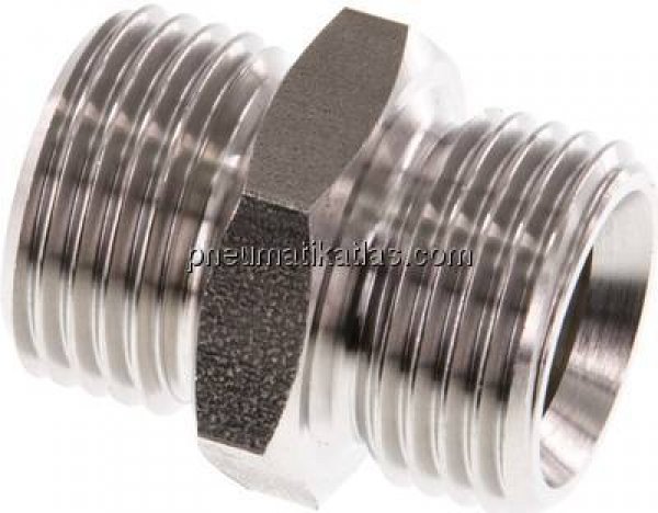 Doppelnippel G 1/2"-G 1/2", 1.4571