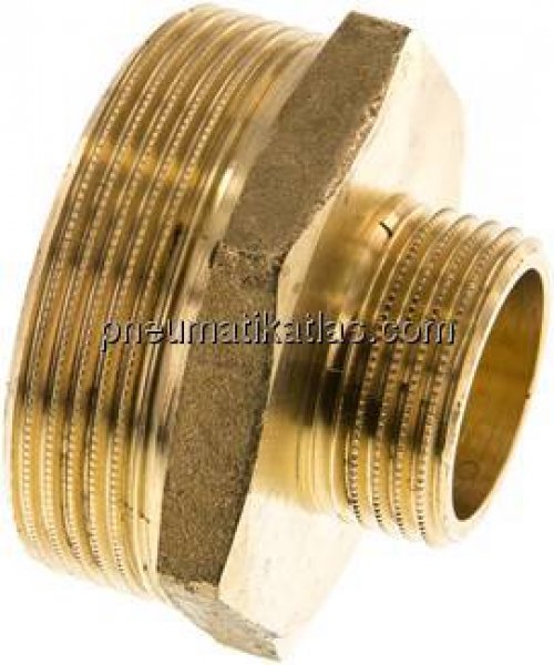 Doppelnippel G 2"-G 1", Messing/Rotguss