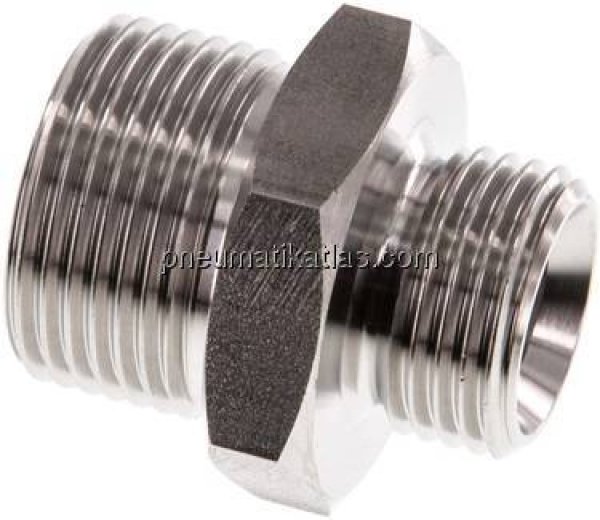 Doppelnippel G 3/4"-G 1/2", 1.4571