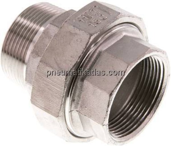 Verschraubung kon. dichtend, NPT 1-1/2"/NPT 1-1/2" (IG/AG)