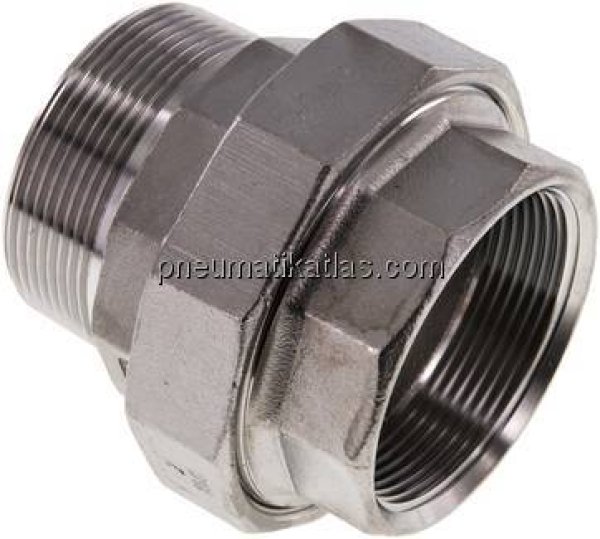 Verschraubung kon. dichtend, NPT 2"/NPT 2" (IG/AG)