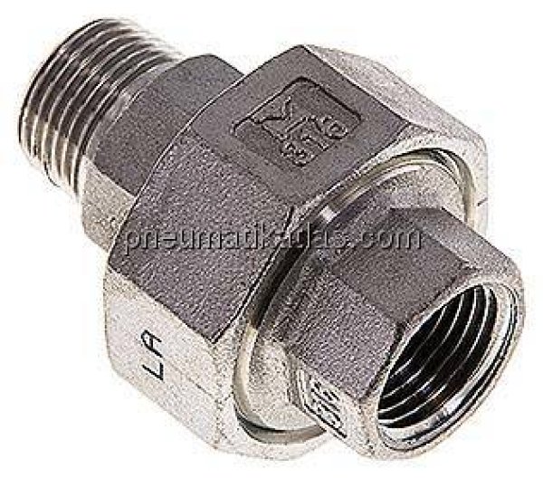 Verschraubung kon. dichtend, NPT 3/8"/NPT 3/8" (IG/AG)