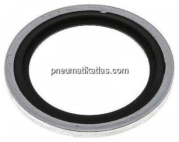 Hydraulik-Dichtring mit FKM-Einlage, für Gewinde G 1"