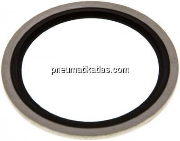 Hydraulik-Dichtring mit NBR-Einlage, für Gewinde G 1-1/2"