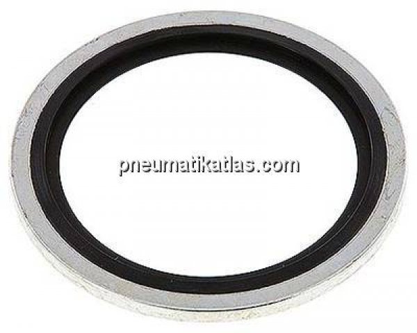 Hydraulik-Dichtring mit NBR-Einlage, für Gewinde G 1-1/4"