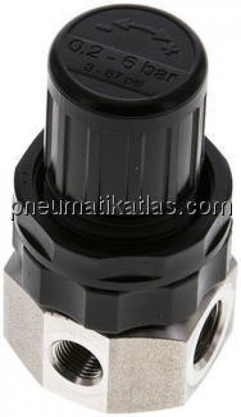 Edelstahl-Druckregler G 1/4", 0,5 - 6bar (Standard)