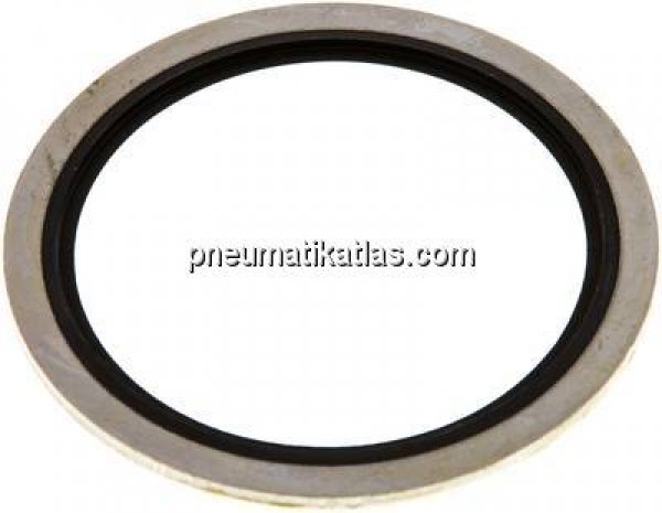 Hydraulik-Dichtring mit NBR-Einlage, für Gewinde G 2"