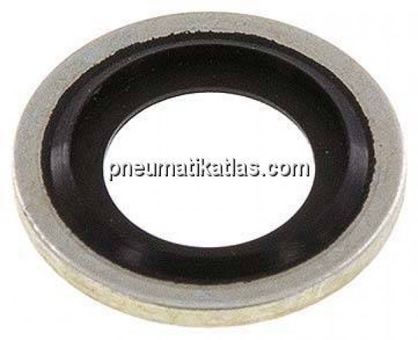 Hydraulik-Dichtring mit NBR-Einlage, für Gewinde M 12