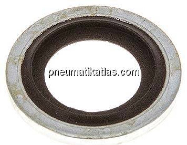 Hydraulik-Dichtring mit FKM-Einlage, für Gewinde M 12