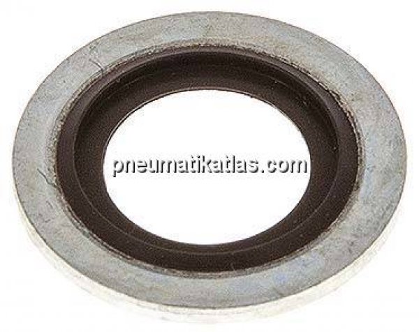 Hydraulik-Dichtring mit FKM-Einlage, für Gewinde M 14