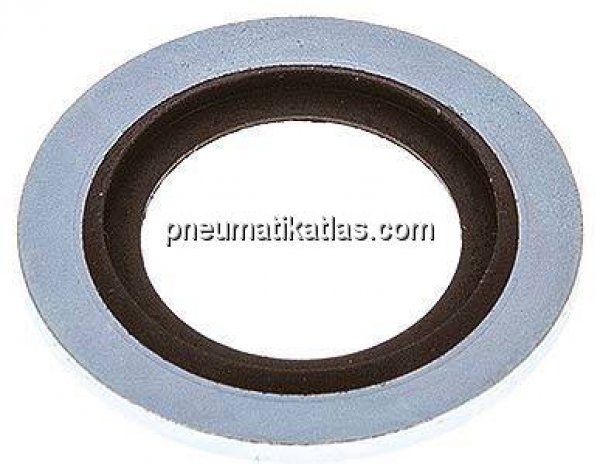 Hydraulik-Dichtring mit FKM-Einlage, für Gewinde M 16