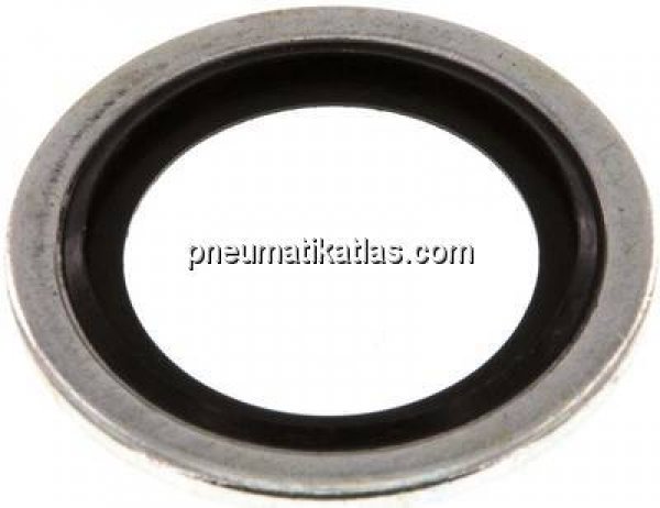 Hydraulik-Dichtring mit NBR-Einlage, für Gewinde M 22