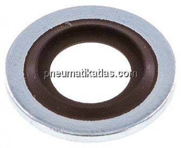 Hydraulik-Dichtring mit FKM-Einlage, für Gewinde M 8