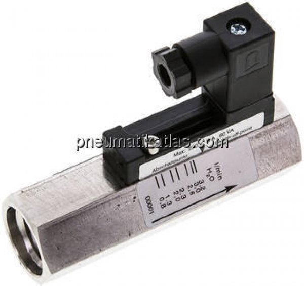 Durchflusswächter G 1/2" (IG), 0,8 - 3 l/min, 1.4571