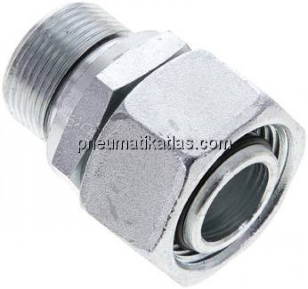 Einstellb. Schneidringverschr. M 26x1,5-22 L, Stahl verzinkt